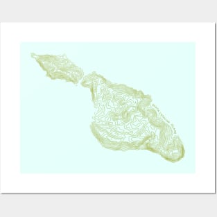 Santa Catalina Island (green) Posters and Art